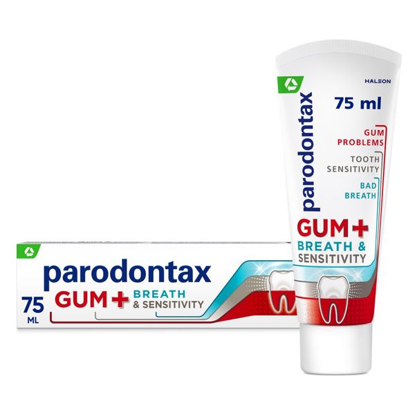 Parodontax Gum+ Breath & Sensitivity Οδοντόκρεμα για Υγιή Ούλα και Δροσερή Αναπνοή 75 ml