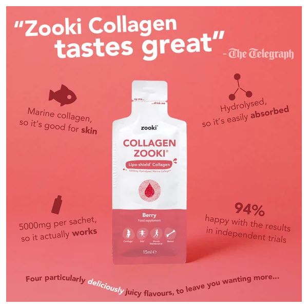 Zooki Collagen Berry Πόσιμο Κολλαγόνο 14 φακελάκια