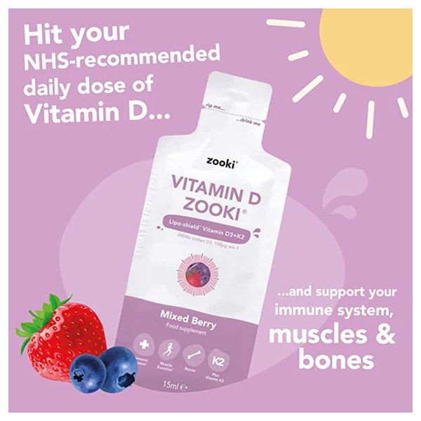 Zooki Vitamin D3+K2 Mixed Berry Liposomal 14 φακελάκια