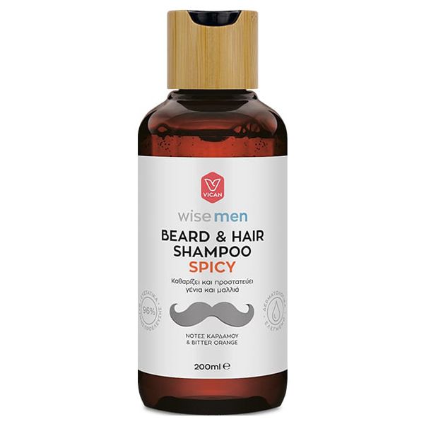 Vican Wise Men Spicy Σαμπουάν Γενειάδας & Μαλλιών 200ml