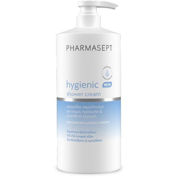 Pharmasept Hygienic Shower Cream Κρεμώδες Αφρόλουτρο για Σώμα, Πρόσωπο και Ευαίσθητη Περιοχή 1000 ml
