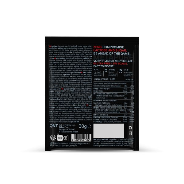 QNT Metapure Whey Isolate Zero Απομονωμένη Πρωτεΐνη Ορού Γάλακτος με Γεύση Raspberry 30 gr