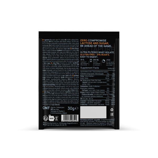 QNT Metapure Whey Isolate Zero Απομονωμένη Πρωτεΐνη Ορού Γάλακτος με Γεύση Mango 30 gr