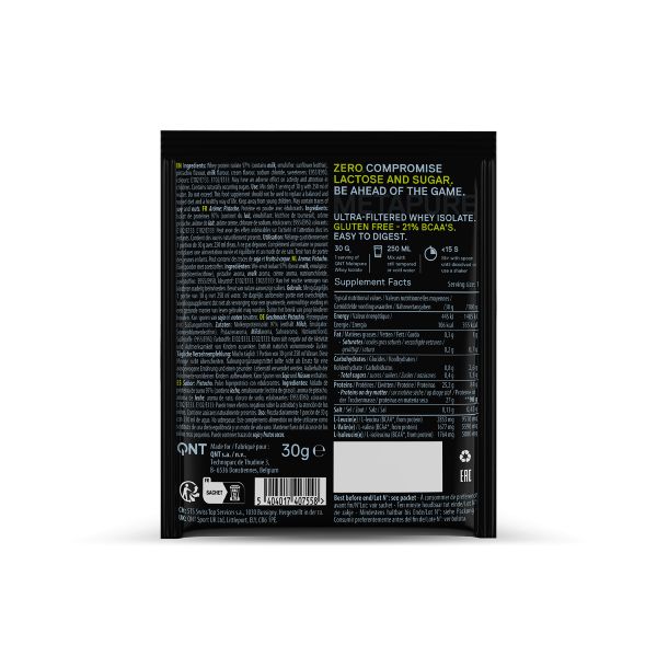 QNT Metapure Whey Isolate Zero Απομονωμένη Πρωτεΐνη Ορού Γάλακτος με Γεύση Pistachio 30 gr