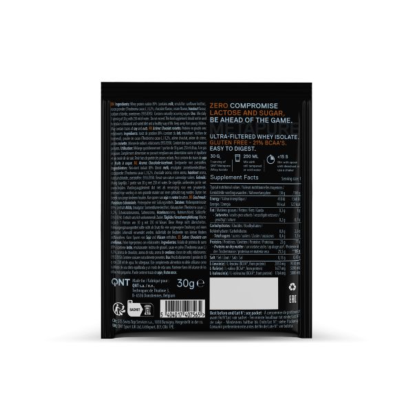QNT Metapure Whey Isolate Zero Απομονωμένη Πρωτεΐνη Ορού Γάλακτος με Γεύση Chocolate Hazelnut 30 gr
