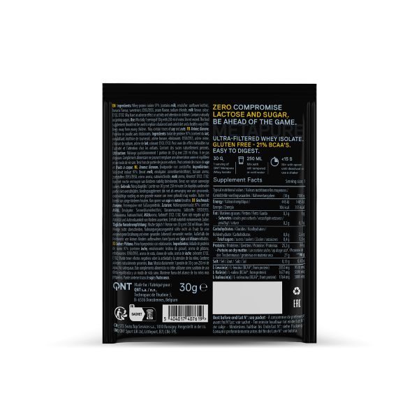 QNT Metapure Whey Isolate Zero Απομονωμένη Πρωτεΐνη Ορού Γάλακτος με Γεύση Banana 30 gr