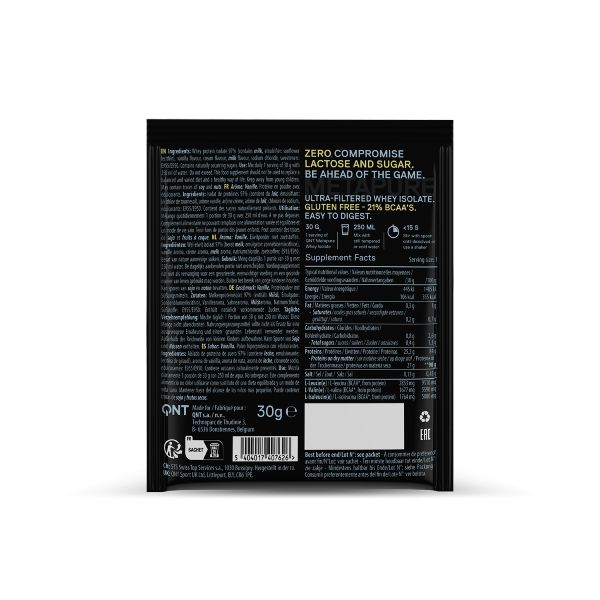 QNT Metapure Whey Isolate Zero Απομονωμένη Πρωτεΐνη Ορού Γάλακτος με Γεύση Vanilla 30 gr
