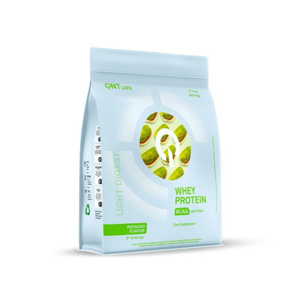 QNT Liife Whey Protein BCAA and Fiber Light Digest Πρωτεΐνη Ορού Γάλακτος και Φυτικές Ίνες με Γεύση Pistachio 500 gr