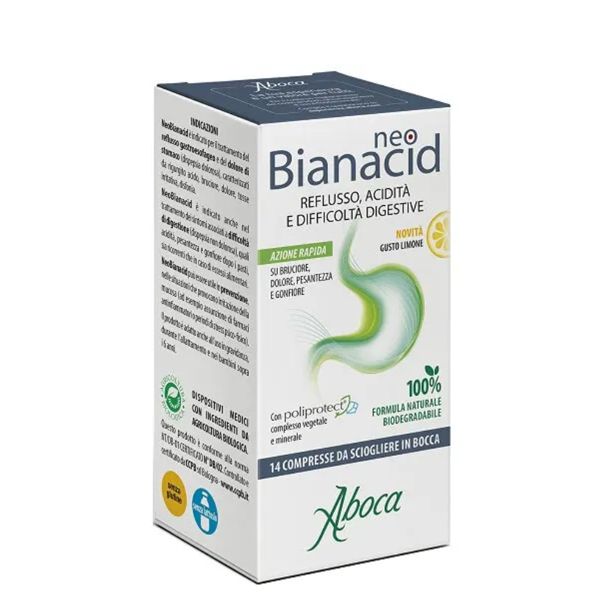 Aboca NeoBianacid Οξύτητα και Παλλινδρόμιση 14 ταμπλέτες