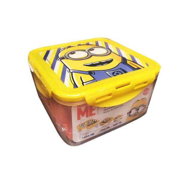 Stor Minions Σετ Φύλαξης Φαγητού 3 τμχ