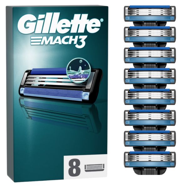 Gillette Mach3 Ανταλλακτικές Κεφαλές 8 τμχ