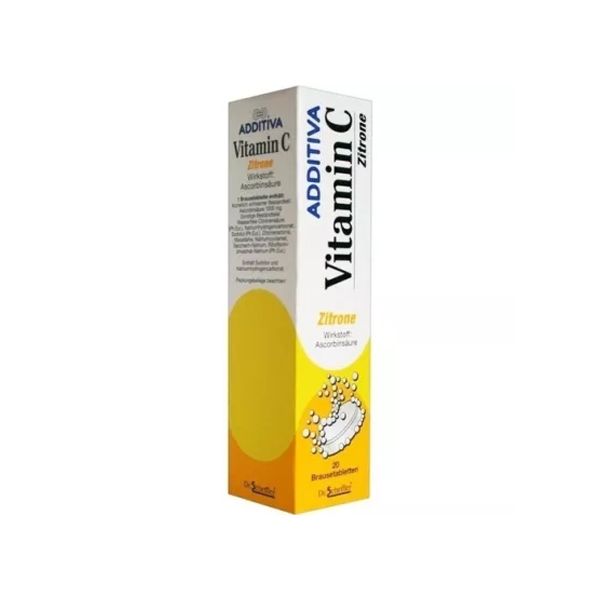 Additiva Βιταμίνη C 1000mg με γεύση Λεμόνι 20 αναβράζοντα δισκία