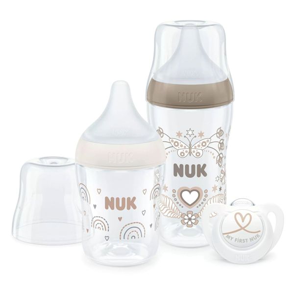 Nuk Perfect Match Set Μπιμπερό PP 150ml + 260ml & Πιπίλα Σιλικόνης 0m+ 3 τμχ