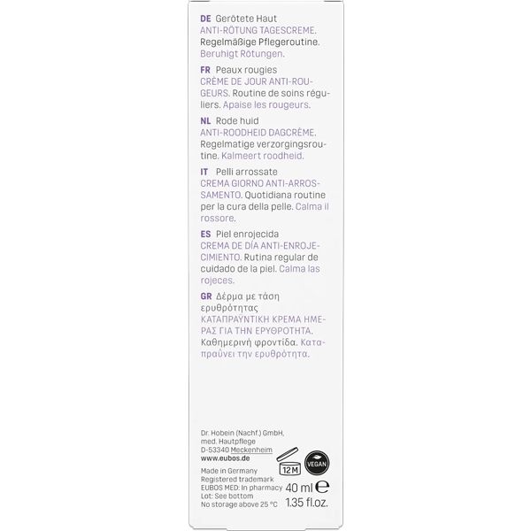 Eubos Cool & Calm Redness Relieving Day Cream Καταπραϋντική Κρέμα Ημέρας για την Ερυθρότητα 40 ml