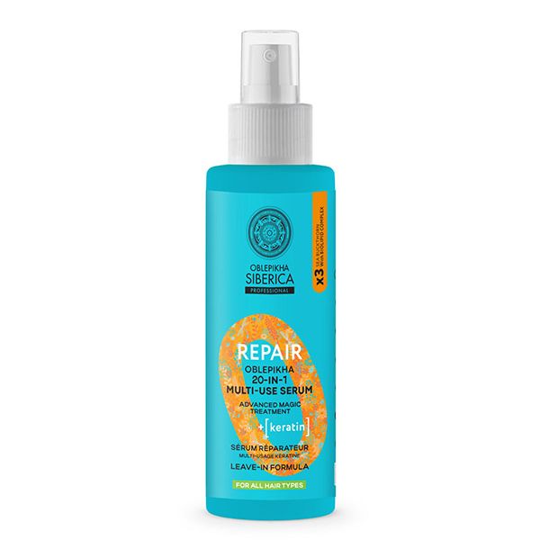 Natura Siberica Oblepikha Repair 20 in 1 Multi-Use Serum Ορός Αναδόμησης με Ιπποφαές & Κερατίνη 200 ml