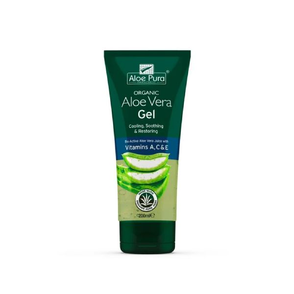 Optima Aloe Pura Organic Aloe Vera Gel με Βιταμίνες A, C, E Δροσίζει, Καταπραΰνει και Επανορθώνει 200 ml