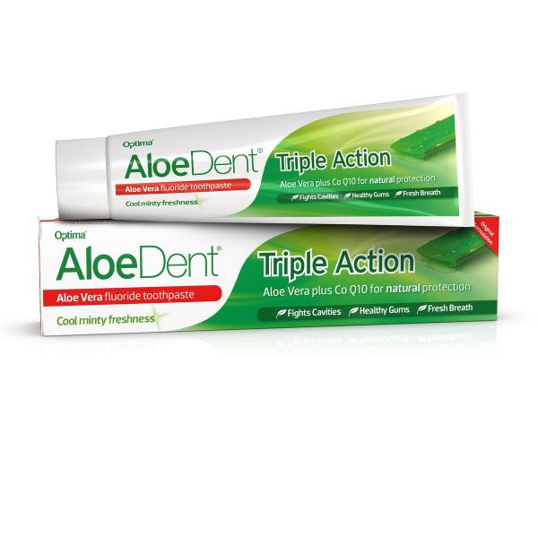Optima Aloe Dent Triple Action Οδοντόκρεμα με Αλόη Τριπλής Δράσης 100 ml