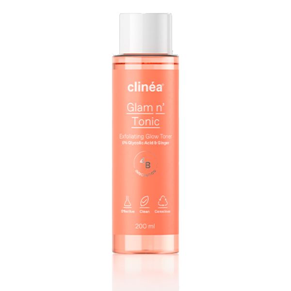 Clinea Glam n' Tonic Απολεπιστική Τονωτική Λοσιόν Προσώπου 200 ml