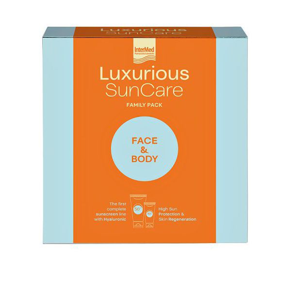 Luxurious Suncare Family Set με High Protection Face Cream Spf50 75 ml & Sun Protection Body Cream Spf50 200 ml