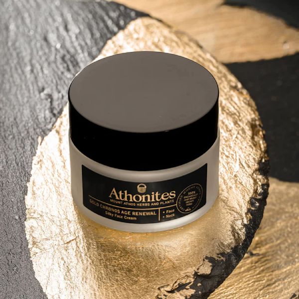 Athonites Gold Chronos Silky Κρέμα Προσώπου Ολικής Επανόρθωσης Ελαφριάς Υφής για Κανονικό/ Μεικτό Δέρμα 50 ml