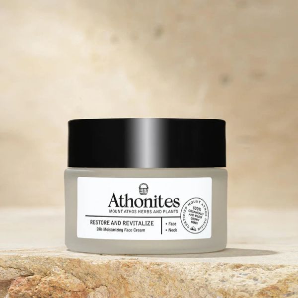 Athonites 24ωρη Ενυδατική Κρέμα Αναζωογόνησης Προσώπου για Κανονικές / Ξηρές Επιδερμίδες Μέγεθος Ταξιδίου 15 ml