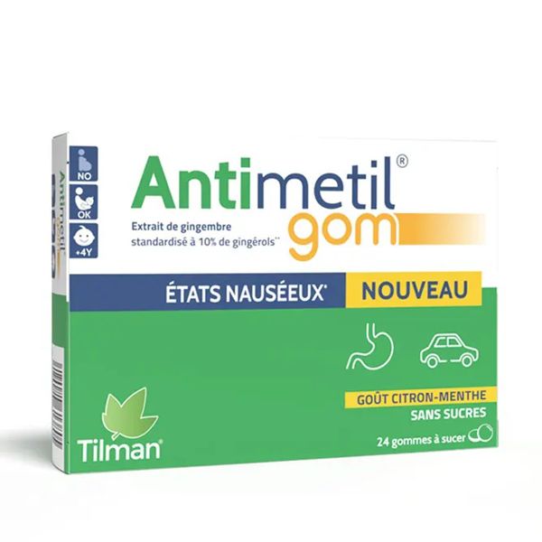 Tilman Antimetil Gom για την Αντιμετώπιση της Ναυτίας με Τζίντζερ 24 gummies