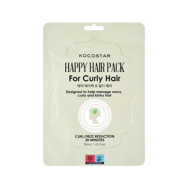 Kocostar Happy Hair Pack Μάσκα που Θρέφει και Τιθασεύει τα Σγουρά Μαλλιά 30 ml 1 Σκουφάκι