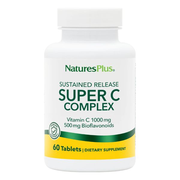 Nature's Plus Super C Complex Vitamin C 1000 mg Bioflavonoids 500 mg 60 Ταμπλέτες
