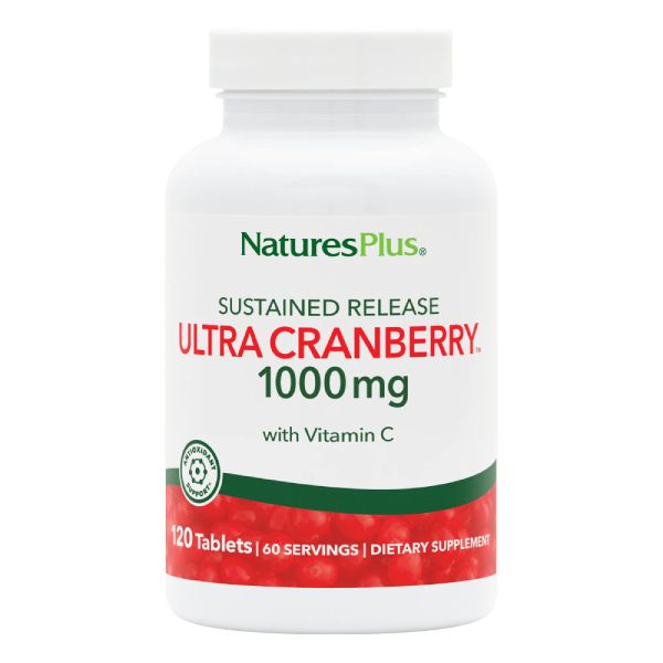 Nature's Plus Ultra Cranberry 1000 mg με Βιταμίνη C 120 Ταμπλέτες