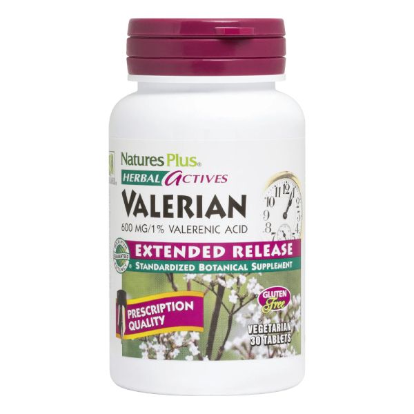 Nature's Plus Herbal Actives Βαλεριάνα 600 mg 30 Ταμπλέτες