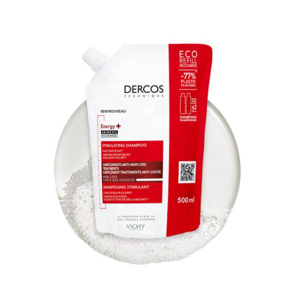 Vichy Dercos Energy+ Eco Δυναμωτικό Σαμπουάν κατά της Τριχόπτωσης Refill 400 ml