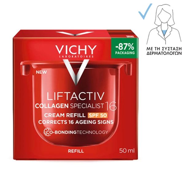 Vichy Liftactiv Collagen Specialist 16 Αντιγηραντική Κρέμα Ημέρας Spf50 Refill 50 ml Vichy Liftactiv Collagen Specialist 16 Αντιγηραντική Κρέμα Ημέρας Spf50 Refill 50 ml