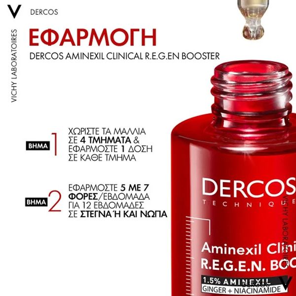 Vichy Dercos Aminexil Clinical R.E.G.E.N. Booster Ορός Ενδυνάμωσης Μαλλιών 90 ml