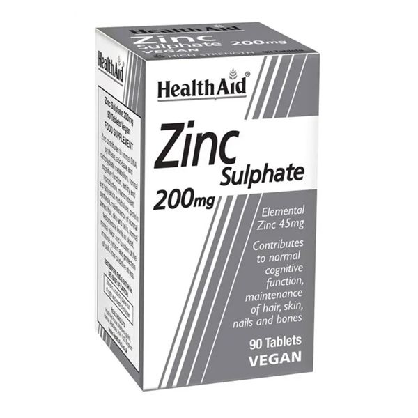 Health Aid Zinc Sulphate 200mg 90 tabs