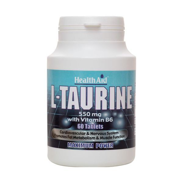 Health Aid L-Taurine 550mg + Vitamin B6 60 tabs