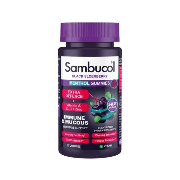 Sambucol Extra Defense Menthol Gummies 30 ζελεδάκια