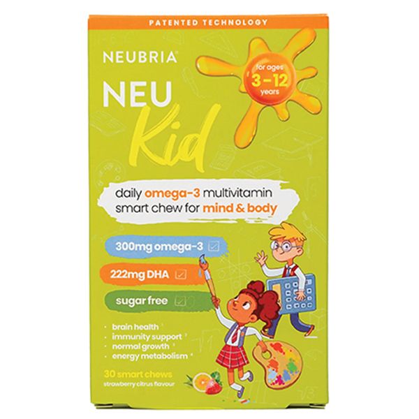 Neubria Neu Kid Παιδικό Συμπλήρωμα Διατροφής για Μυαλό & Σώμα 30 μασώμενα δισκία Neubria Neu Kid Παιδικό Συμπλήρωμα Διατροφής για Μυαλό & Σώμα 30 μασώμενα δισκία