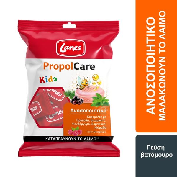Lanes PropolCare Kids Καραμέλες για το Λαιμό & Υποστήριξη του Ανοσοποιητικού των Παιδιών με Γεύση Βατόμουρο 54 gr