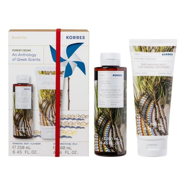 Korres Set με Forest Cedar Renewing Αφρόλουτρο 250 ml και Γαλάκτωμα Σώματος 200 ml