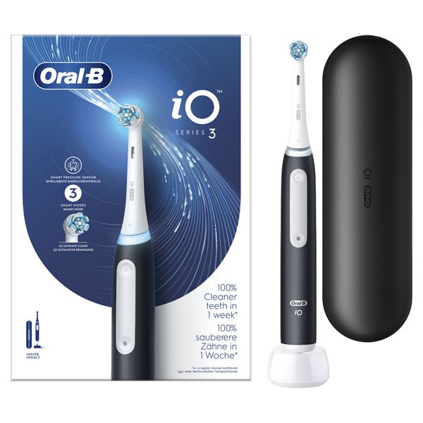 Oral-B iO Series 3 Magnetic Hλεκτρική Οδοντόβουρτσα Μαύρη με Θήκη Ταξιδίου
