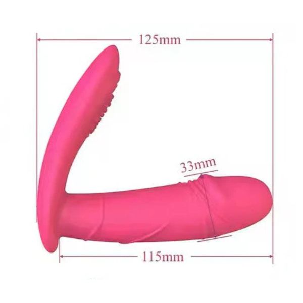 Ammicco Pink Class Remote Επαναφορτιζόμενος Κλειτοριδικός και Κολπικός Δονητής σε Φούξια Χρώμα