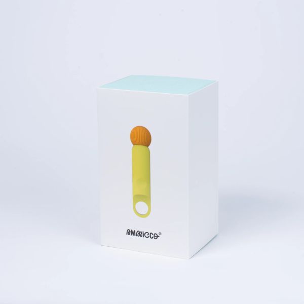 Ammicco Magic Wand Επαναφορτιζόμενος Mini Δονητής Ραβδί σε Κίτρινο / Πορτοκαλί Χρώμα