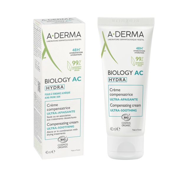 A-Derma Biology AC Hydra Αντισταθμιστική Καταπραϋντική Κρέμα για Δέρμα με Τάση Ακμής 40 ml