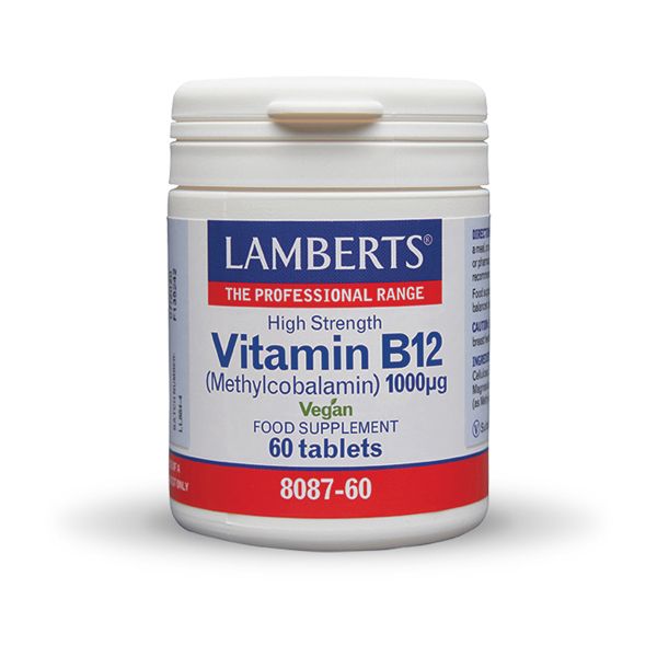 Lamberts Vitamin B12 1000μg Συμπλήρωμα Διατροφής με Βιταμίνη B12 60 ταμπλέτες