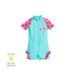 UV Sun Clothes UV Swimsuit for Girls Flamingo  Aqua blue / Pink  5-6 YRS 110-116cm