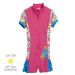 UV Sun Clothes Αντι-ηλιακά Ρούχα UVA & UVB Ολόσωμο Μαγιό Φορμάκι Ροζ Λουλούδια 5-6 χρονών 110-116cm