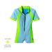 UV Sun Clothes One Piece UV Swimsuit Boy Short Sleeve & Shorts Light Blue/ Green 2-3 YRS 92-102cm