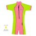 UV Sun Clothes One Piece UV Swimsuit Girl Short Sleeve & Shorts - Pink/Yellow/Violet 4-5 YRS 102-112cm