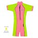 UV Sun Clothes One Piece UV Swimsuit Girl Short Sleeve & Shorts - Pink/Yellow/Violet  6-7 YRS 112-122cm