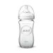 Avent Natural Γυάλινο Μπιμπερό Με Θηλή Σιλικόνη 1m+ 240ml